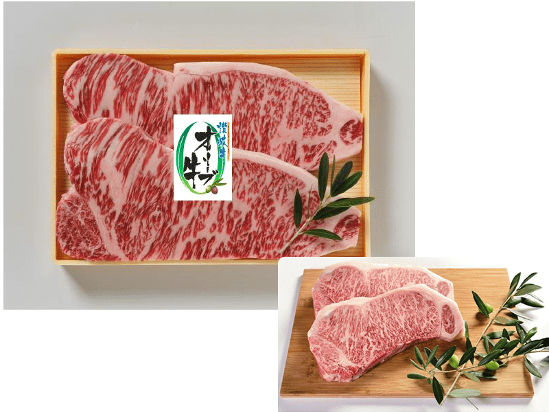 【香川県】オリーブ牛ロースステーキ　計３６０ｇ（ロース180ｇ×2枚）
